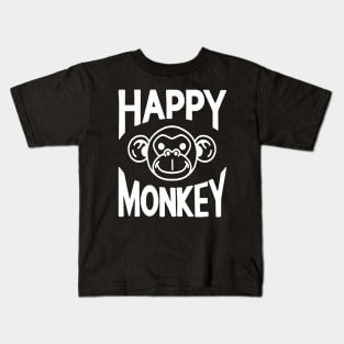 Happy Monkey BLK Kids T-Shirt